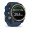 часы Garmin quatix 8 - 47 мм, AMOLED, Sapphire, Titanium, синий силиконовый ремешок Артикул: 010-02904-51 3208