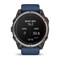 часы Garmin quatix 8 - 47 мм, AMOLED, Sapphire, Titanium, синий силиконовый ремешок Артикул: 010-02904-51 3208