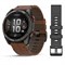 Умные часы GARMIN FENIX 8 PRO 51mm Amoled Sapphire Lens Tinanium With Chestnut Leather Band Plus Pabble gray silicone 010-03199-40 3328