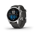 Умные часы Garmin Fenix 7S серебристый с графитовым силиконовым ремешком 010-02539-01 - фото 5445