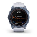 Умные часы Garmin Fenix 7X Sapphire Solar титановый синий минерал DLC с белым ремешком 010-02541-15 1939