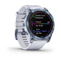 Умные часы Garmin Fenix 7X Sapphire Solar титановый синий минерал DLC с белым ремешком 010-02541-15 1939