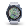 Умные часы Garmin Fenix 7X Sapphire Solar титановый синий минерал DLC с белым ремешком 010-02541-15 1939