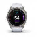 Умные часы Epix Pro (Gen 2) Sapphire Edition 51 мм, титановый белый, DLC, белый силиконовый ремешок 010-02804-11 2132 - фото 7034