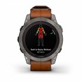 Умные часы Garmin Fenix 7 Pro Sapphire Solar титановый серый с коричневым кожаным ремешком  010-02777-30 2190 - фото 7618