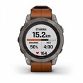 Умные часы Garmin Fenix 7 Pro Sapphire Solar титановый серый с коричневым кожаным ремешком  010-02777-30 2190 - фото 7619