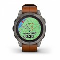 Умные часы Garmin Fenix 7 Pro Sapphire Solar титановый серый с коричневым кожаным ремешком  010-02777-30 2190 - фото 7621