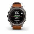 Умные часы Garmin Fenix 7 Pro Sapphire Solar титановый серый с коричневым кожаным ремешком  010-02777-30 2190 - фото 7623
