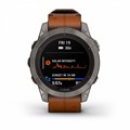 Умные часы Garmin Fenix 7 Pro Sapphire Solar титановый серый с коричневым кожаным ремешком  010-02777-30 2190 - фото 7626